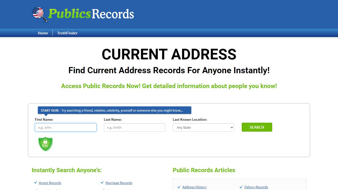 Find Current Address For Anyone - publicsrecords.com